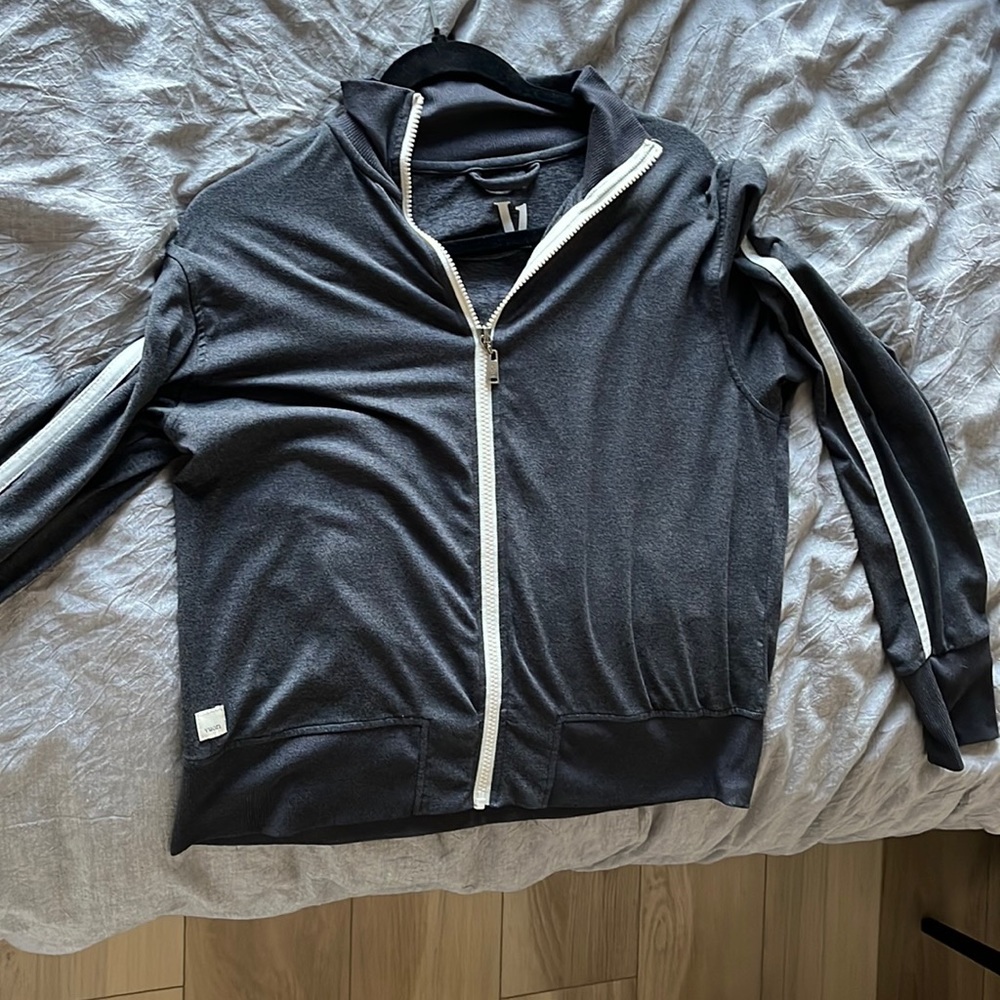 Vuori grey striped tracksuit jacket size medium